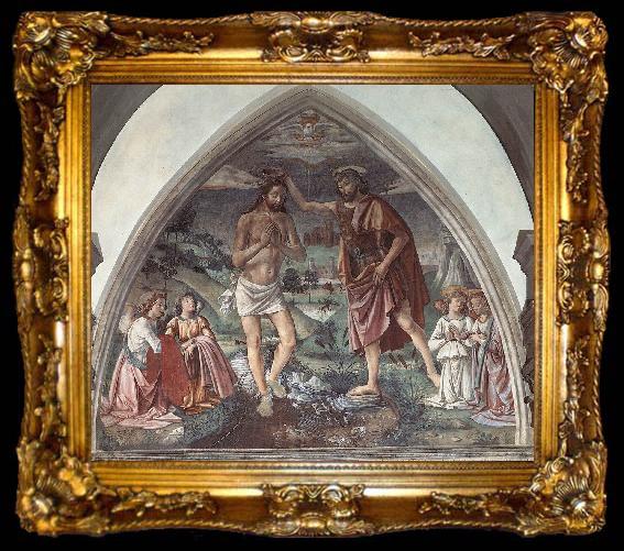 framed  GHIRLANDAIO, Domenico Baptism of Christ dfg, ta009-2